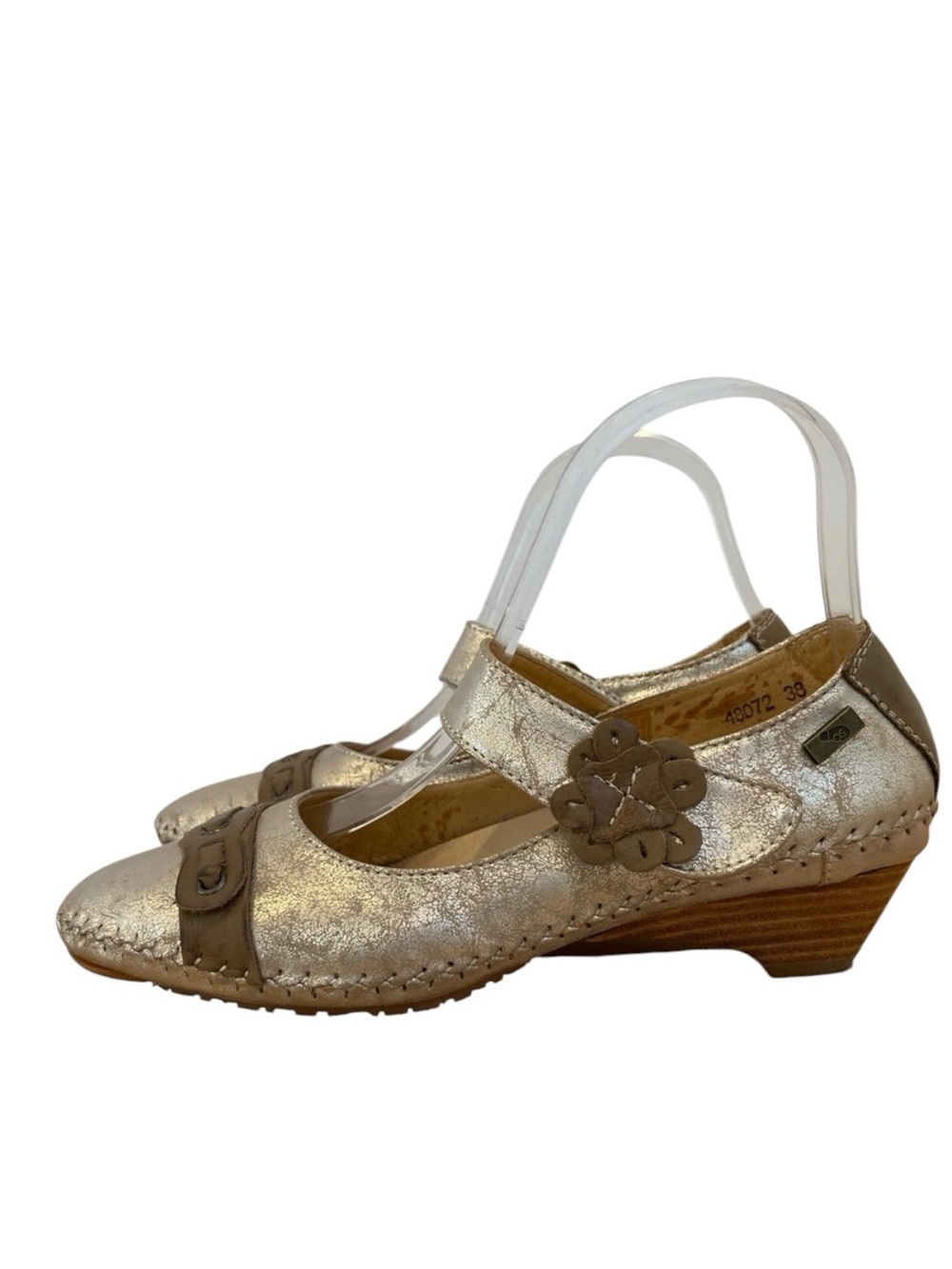 Orthosolutions Hans Leibniz Gold Leather Mary Jane Comfort Shoes EU 38 Women